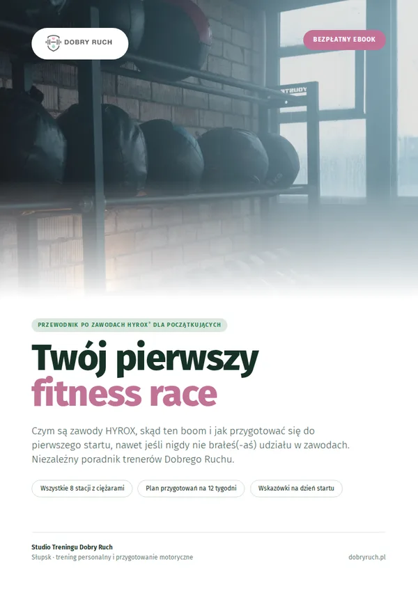 Okładka poradnika Twój pierwszy fitness race – Dobry Ruch