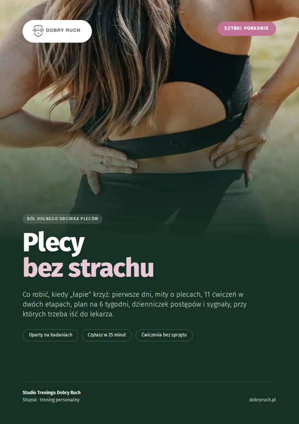 Okładka poradnika Plecy bez strachu – Dobry Ruch